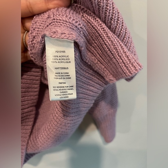 Steve Madden Plum Cable Knit Turtleneck Sweater - Picture 4 of 5